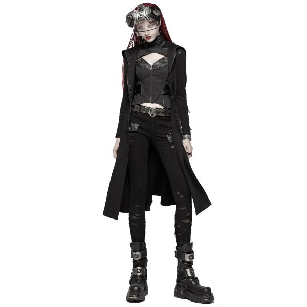 boutiqued pas cher PUNK RAVE Pantalon ‘Destruction Unit’ Noir 7