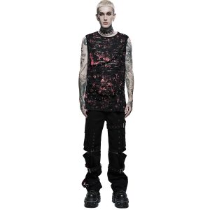 marques de renommée PUNK RAVE Pantalon ‘Double Jeu’ Noir 24