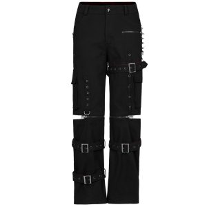 marques de renommée PUNK RAVE Pantalon ‘Double Jeu’ Noir 42