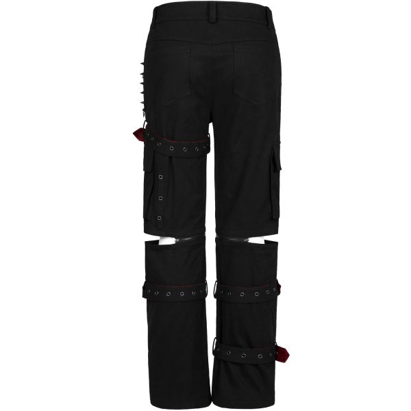 marques de renommée PUNK RAVE Pantalon ‘Double Jeu’ Noir 13