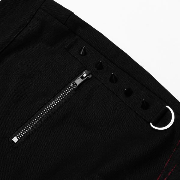 marques de renommée PUNK RAVE Pantalon ‘Double Jeu’ Noir 16