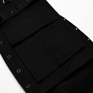 marques de renommée PUNK RAVE Pantalon ‘Double Jeu’ Noir 54