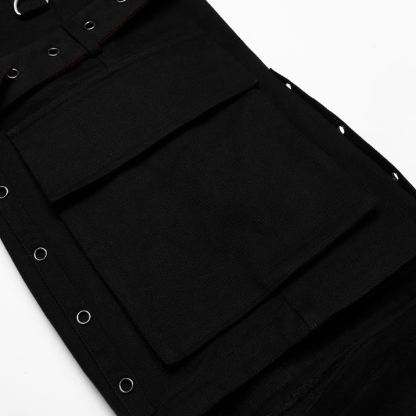 marques de renommée PUNK RAVE Pantalon ‘Double Jeu’ Noir 18