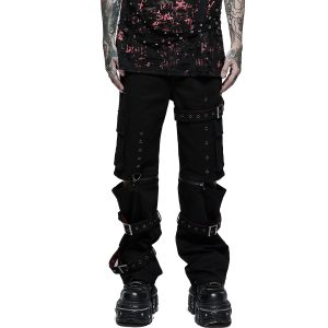 marques de renommée PUNK RAVE Pantalon ‘Double Jeu’ Noir 32