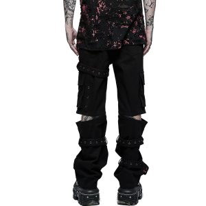 marques de renommée PUNK RAVE Pantalon ‘Double Jeu’ Noir 34