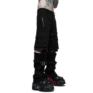 marques de renommée PUNK RAVE Pantalon ‘Double Jeu’ Noir 38