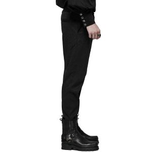 PUNK RAVE Pantalon ‘Goth Blood’ En Jacquard Noir meilleur cadeau 25