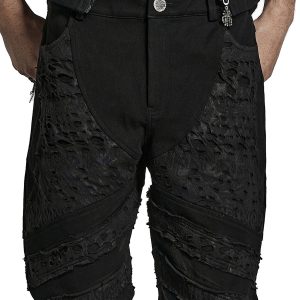 boutique PUNK RAVE Pantalon ‘Goth Distressed’ Noir 43