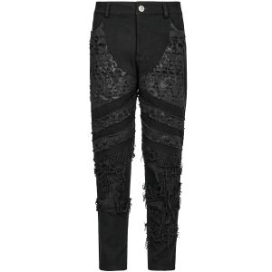 boutique PUNK RAVE Pantalon ‘Goth Distressed’ Noir 45