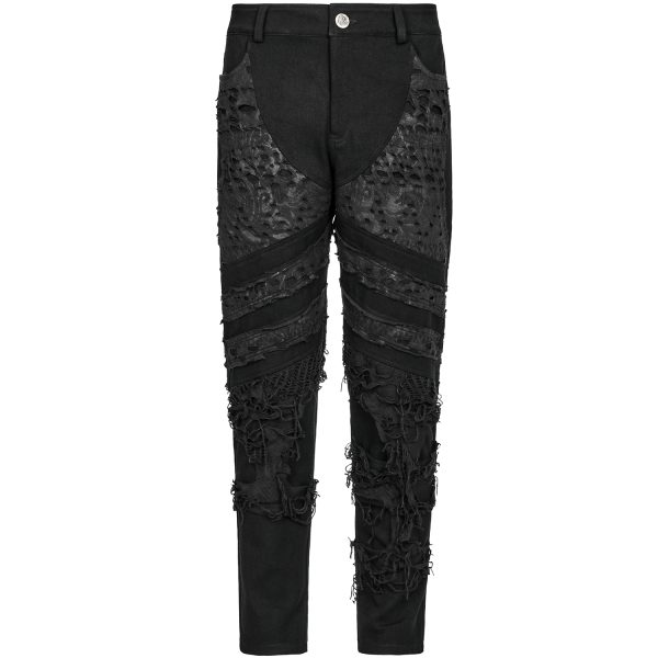 boutique PUNK RAVE Pantalon ‘Goth Distressed’ Noir 14