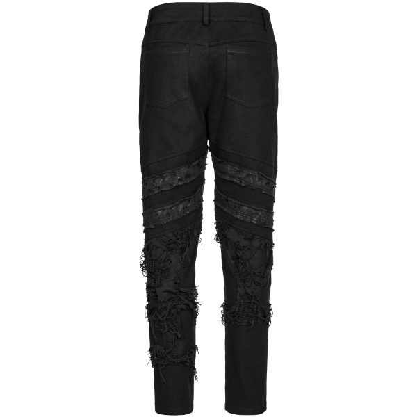 boutique PUNK RAVE Pantalon ‘Goth Distressed’ Noir 15