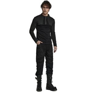 boutique PUNK RAVE Pantalon ‘Goth Distressed’ Noir 33