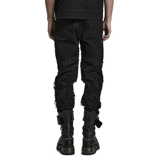 boutique PUNK RAVE Pantalon ‘Goth Distressed’ Noir 11