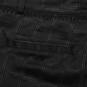 PUNK RAVE Pantalon ‘Goth Plaid’ Noir marque pas cher en ligne 49