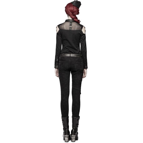 PUNK RAVE Pantalon ‘Gothic Trooper’ Noir boutique en france 4