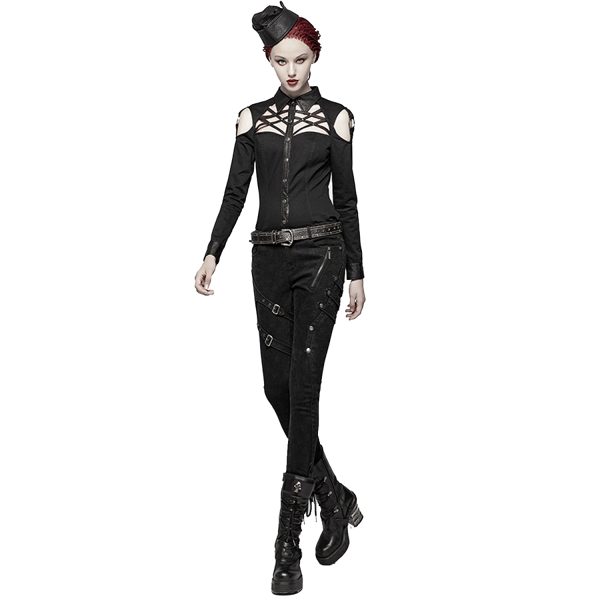 PUNK RAVE Pantalon ‘Gothic Trooper’ Noir boutique en france 5