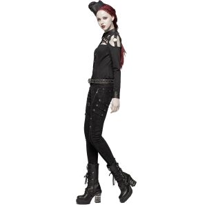 PUNK RAVE Pantalon ‘Gothic Trooper’ Noir boutique en france 30