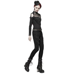 PUNK RAVE Pantalon ‘Gothic Trooper’ Noir boutique en france 32