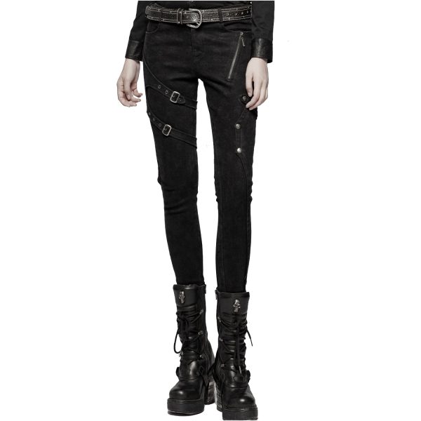 PUNK RAVE Pantalon ‘Gothic Trooper’ Noir boutique en france 1