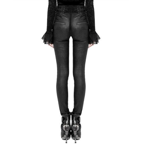 Boutique PUNK RAVE Pantalon Gothique ‘Black Soiree’ Noir 10