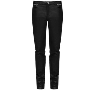 magasin PUNK RAVE Pantalon Gothique ‘Dementor’ En Simili-Cuir Noir 40