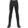 magasin PUNK RAVE Pantalon Gothique ‘Dementor’ En Simili-Cuir Noir 47