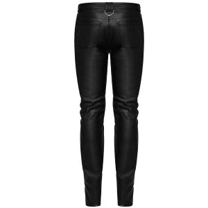 magasin PUNK RAVE Pantalon Gothique ‘Dementor’ En Simili-Cuir Noir 42