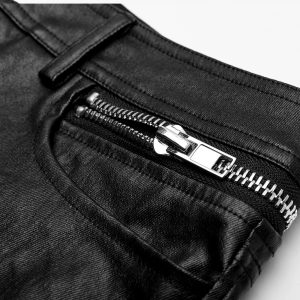 magasin PUNK RAVE Pantalon Gothique ‘Dementor’ En Simili-Cuir Noir 48