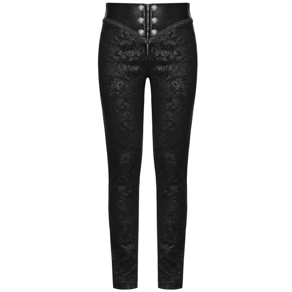 haute qualité PUNK RAVE Pantalon Gothique Victorien ‘Florian’ Noir 12