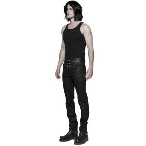 haute qualité PUNK RAVE Pantalon Gothique Victorien ‘Florian’ Noir 31