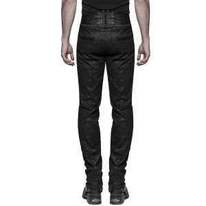 haute qualité PUNK RAVE Pantalon Gothique Victorien ‘Florian’ Noir 35