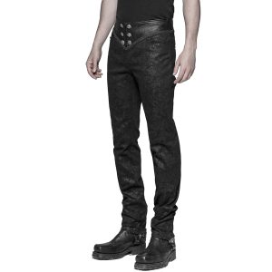 haute qualité PUNK RAVE Pantalon Gothique Victorien ‘Florian’ Noir 37