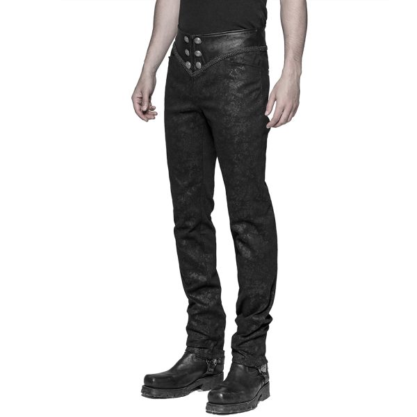 haute qualité PUNK RAVE Pantalon Gothique Victorien ‘Florian’ Noir 11