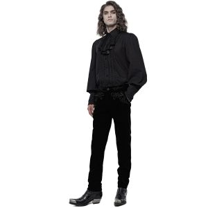 Achat PUNK RAVE Pantalon ‘Hamlet’ En Velours Noir 24