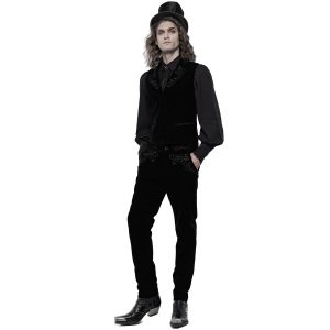 Achat PUNK RAVE Pantalon ‘Hamlet’ En Velours Noir 28