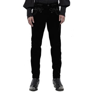 Achat PUNK RAVE Pantalon ‘Hamlet’ En Velours Noir 30