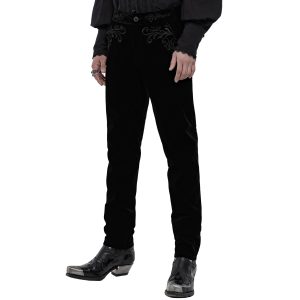 Achat PUNK RAVE Pantalon ‘Hamlet’ En Velours Noir 34