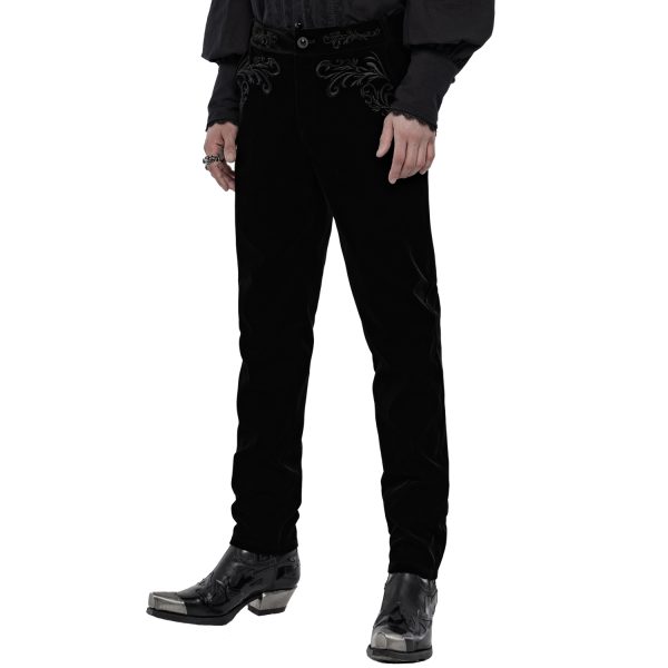 Achat PUNK RAVE Pantalon ‘Hamlet’ En Velours Noir 10