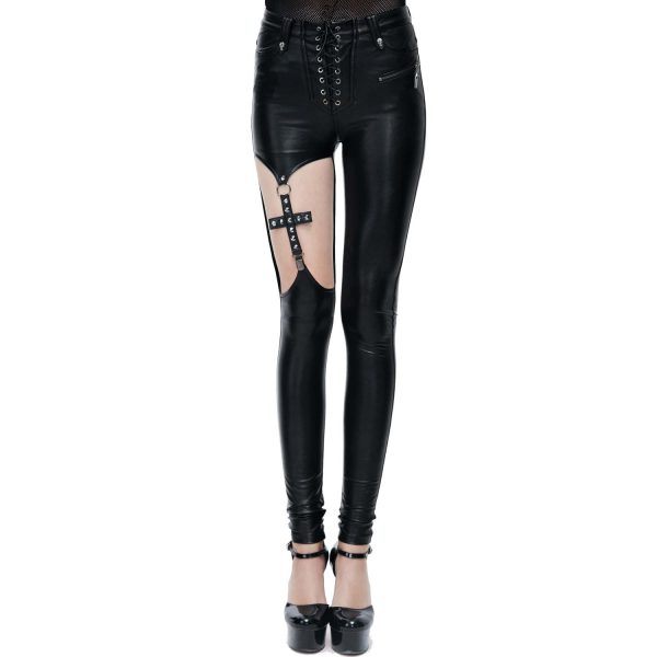 site pas cher DEVIL FASHION Pantalon ‘Hecate’ Noir 1