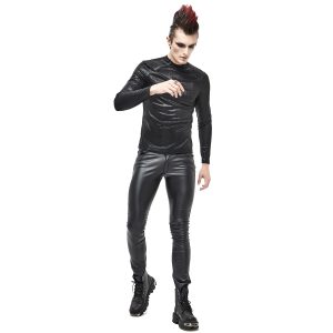 design à la mode DEVIL FASHION Pantalon ‘Hunter’ En Simili Cuir Noir 15