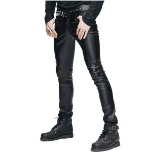 design à la mode DEVIL FASHION Pantalon ‘Hunter’ En Simili Cuir Noir 27