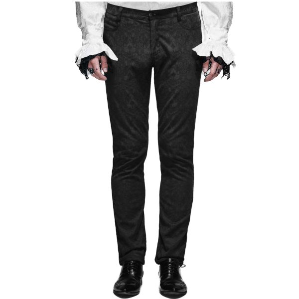 pas cher DEVIL FASHION Pantalon ‘Ishmael’ En Jacquard Noir 4