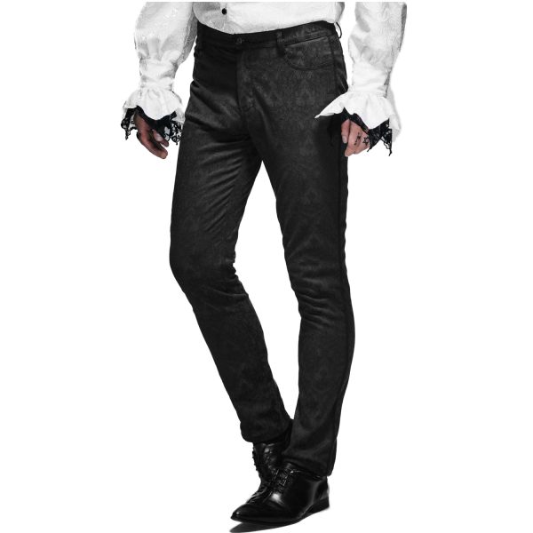 pas cher DEVIL FASHION Pantalon ‘Ishmael’ En Jacquard Noir 6