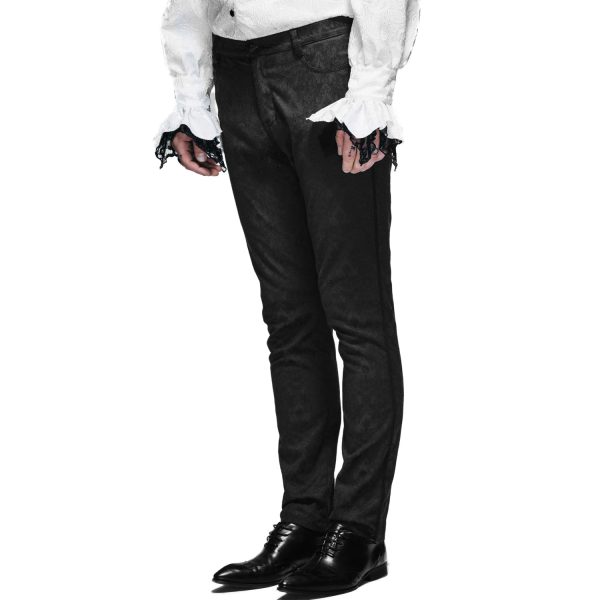 pas cher DEVIL FASHION Pantalon ‘Ishmael’ En Jacquard Noir 7