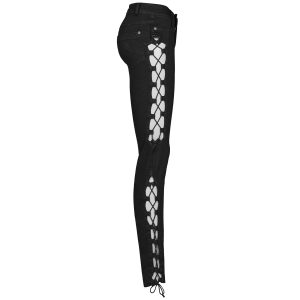 soldes PUNK RAVE Pantalon ‘Kera’ Noir 46