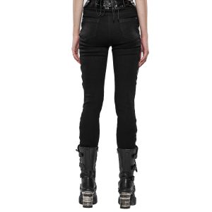 soldes PUNK RAVE Pantalon ‘Kera’ Noir 38