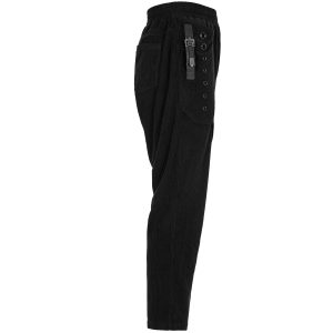 PUNK RAVE Pantalon ‘Lycidas’ En Velours Noir qualité supérieure 40