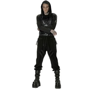 PUNK RAVE Pantalon ‘Lycidas’ En Velours Noir qualité supérieure 26