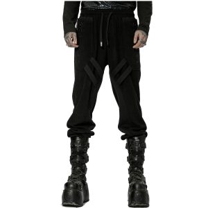 PUNK RAVE Pantalon ‘Lycidas’ En Velours Noir qualité supérieure 30