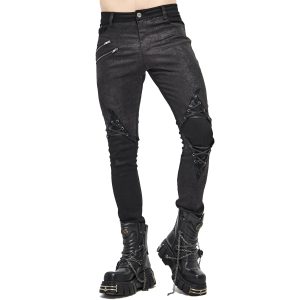 DEVIL FASHION Pantalon ‘New Order’ Noir à prix réduits 42